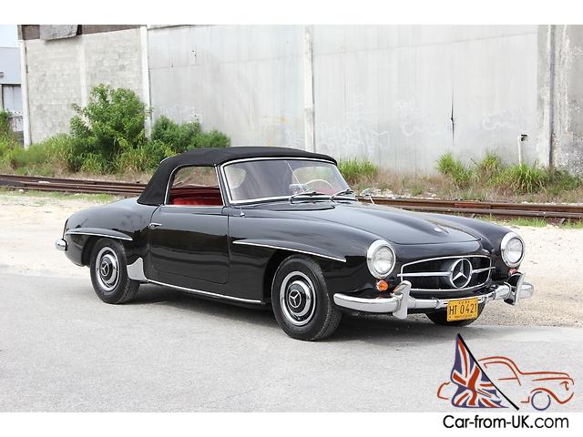 Vintage red mercedes convertible