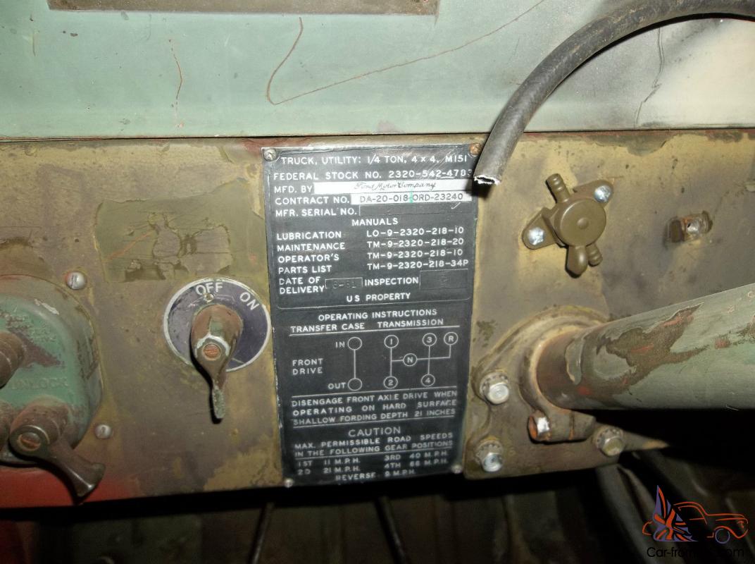 M151 jeep body parts #4