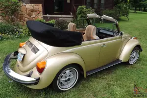 1974 Volkswagen Super Beetle Limited Edition Gold Sun Bug Convertible
