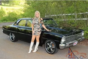 1966 Chevy Black Beauty Nova HardTop 383 Stroker PDB SLICK SLICK SLICK