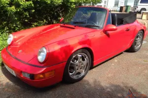 LHD 1994 Porsche 964 C2 Cabriolet Cabrio Convertible Guards Red Carrera 2