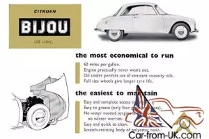 1962 CITROEN BIJOU for complete restoration. *Very rare car only 211 made. *