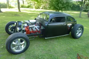 RATROD CHOPPED TOP VOLKSWAGEN BUG - 70 VW - HOTROD CUSTOM STREETROD -CHEVY MOTOR
