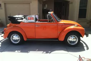NICE 1979 VW CONVERTIBLE IN BRIGHT ORANGE