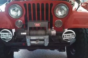 Show winning custom CJ-7 Jeep and 1992 M101 Canadian 1/4 Ton Trailer