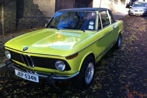 1975 BMW 2002 BAUR - YELLOW CONVERTIBLE