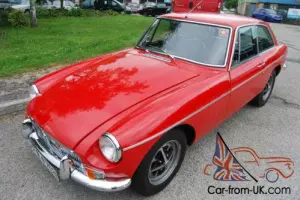 MG B GT red CHROME BUMPER fully restored, stunning, low mileage, hsitory, MOT