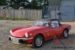 TRIUMPH SPITFIRE 1979 Mk 4 RED WITH BLACK INTERIOR DRIVES WELL