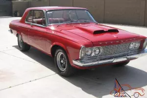 1963 plymouth sport fury 426 max wedge,long ram correct motor 4 speed red red