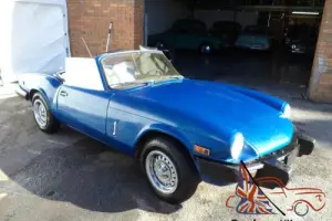 TRIUMPH SPITFIRE 1500 CONVERTIBLE LHD(1979) MET BLUE! OVERDRIVE! RUST FREE CAR!