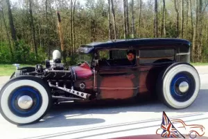 1930 FORD MODEL A TUDOR, RAT ROD, HOT ROD, BIG BLOCK CADDIE MOTOR,SUNROOF,CUSTOM