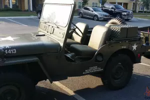 Restored 1952 M38 Army Jeep with 1952 M100 Army Trailer many other items