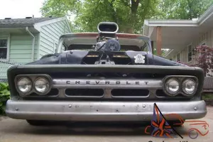 61 Chevy C-10 Apache Bagged Blown Hot Rat Rod Custom Chopped Sled Z'd Project