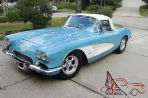 1961 Chevrolet Corvette Blue with White Coves Stainless and Chrome