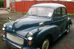  morris minor 1000, 1970 four door, trafalgar blue 
