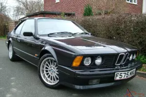 BMW 635CSi HIGHLINE 3.5i TOP SPEC COUPE,METALIC BLACK ,BLACK LEATHER,CLASSIC CAR