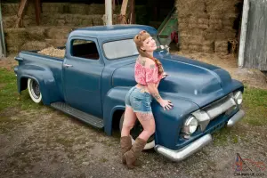 1954 Ford F100 chopped top lead sled rat rod custom hot lowrider custom