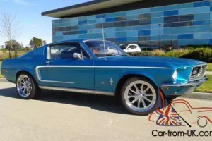 Ford Mustang Fastback 1968 Gulfstream Aqua 289 V8 Auto PWR STR PWR Disc Brakes in VIC