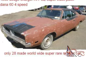  Super Rare 1969 Dodge Charger R T SE Dana 60 Super Track Pack 4 Speed 440 Magnum 