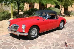 1962 MGA MKII Convertible Original Red/Black. Runs and drives very well!
