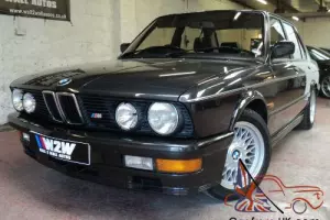  BMW M 535i 1987 D, DIAMOND BLACK METALIC GREY CLOTH RECARO SEATS DOG LEG BOX 