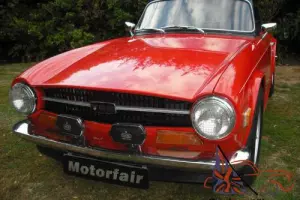 1971 Triumph TR6 Overdrive, Mohair roof, Photographic restoration,Pimento Red