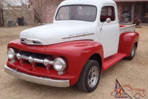 1951 FORD f1 HOT ROD 351 AUTO P/S P/B SITTING ON LATER MODEL CHASSIS F-1
