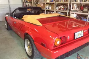 1985 Ferrari mondial convertible. Rosso red with tan interior