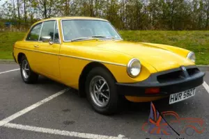 MGB GT 1979 SNAP DRAGON YELLOW COVERED 48,000 BELIEVED GENUINE FROM NEW