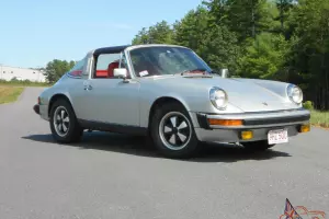 PORSCHE 911 S  TARGA  SILVER W/ FULL LOBSTER RED LEATHER INTERIOR
