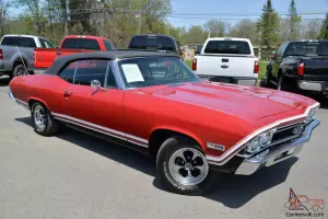 1968 CHEVROLET CHEVELLE SS 396 CONVERTIBLE 2-DR COUPE!! TRUE FACTORY SS 138 CODE