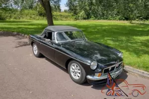 1975 CLASSIC MGB ROADSTER 52K CHROME BUMPER O/ DRIVE FANTASTIC COND TAX MOT EXEM