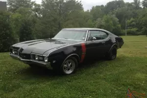 OLDS 442 BEAUTIFUL BLACK ON BLACK RESTORATION Photo