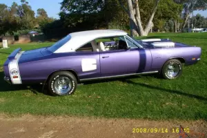 PLUMB CRAZY 1969 Dodge Super Bee 440 six-pack, pistol grip 4 spd., recreation