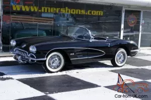 59 Corvette Convertible Black/Black 4 Speed