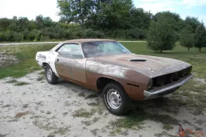 70 Plymouth Cuda 340, BS23H, #s Matching Project Car, White/Red, A/C, Automatic