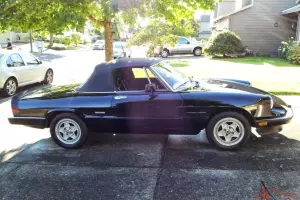 1986 Alfa Romeo Spider Veloce Convertible BLACK 2dr Italian Roadster
