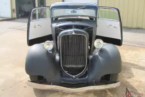 1934 Plymouth Coupe Steel Body, Three Deuces, Suicide Doors Hot Rod Full Fenders