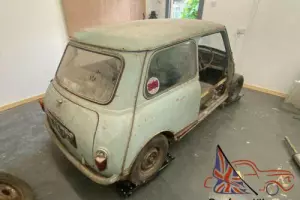 Classic Morris Mini MK1 1962 850cc project car, barn find, restoration