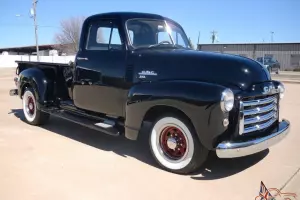 1951 GMC 100, longbed stepside pickup. ALL NEW. BLACK with Tan