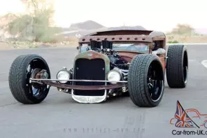 1931 Ford Rat Rod Pickup Model A Rusty with Billet Wheels