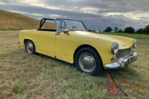 1961 Austin Healey Sprite MK2 - early Highway Yellow car - amazing history file