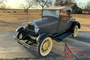 1929 Ford Model A Restored Original Roadster 4 cyl 3 spd