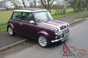 1999 Classic Rover Mini Cooper with Full Sunroof in Morello Red