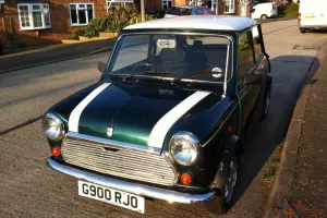  Classic 1989 Austin Mini, British Racing Green, reconditioned engine. 