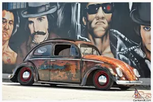 OVAL WINDOW FACTORY RAGTOP 1955 VW BEETLE CUSTOM RAT ROD VOLKSWAGEN BUG HOT ROD