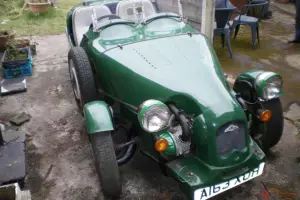 Lomax 223 Citroen 2CV / Dyane based kit car. 602cc, 3 wheel, GRP body in green 