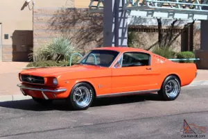 1965 Ford Mustang Fastback Poppy Red Rebuilt Motor 4bbl 289 V8 4spd Disc Brake