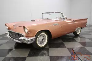 RARE THUNDERBIRD BRONZE, 292 V8, 3-SPEED MANUAL, MATCHING PORTHOLE HARDTOP, DUAL