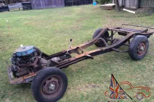 1952 morris minor ute-van chassis with Datsun motor-box no reserve